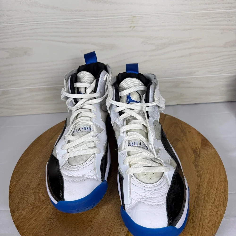 Jordan Jumpman Two Trey Concord Royal White Black Blue DO1925-140 Mens Size 12